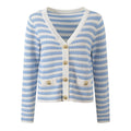 2025SS striped contrast cardigan THOM TREND
