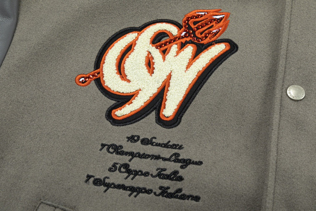 Embroidered Varsity Jacket Light Luxury Station