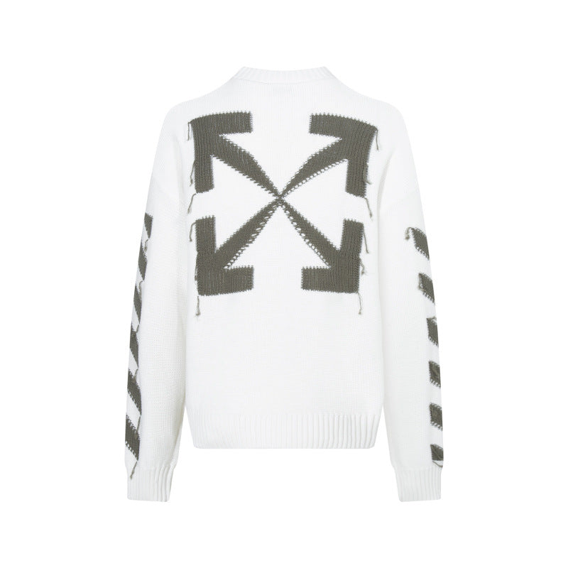 OFF-Whlte Intarsia Knit Sweater#11
