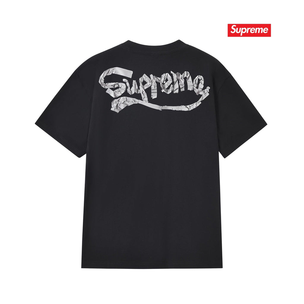 Back Logo Print Unisex Crew Neck T-Shirt