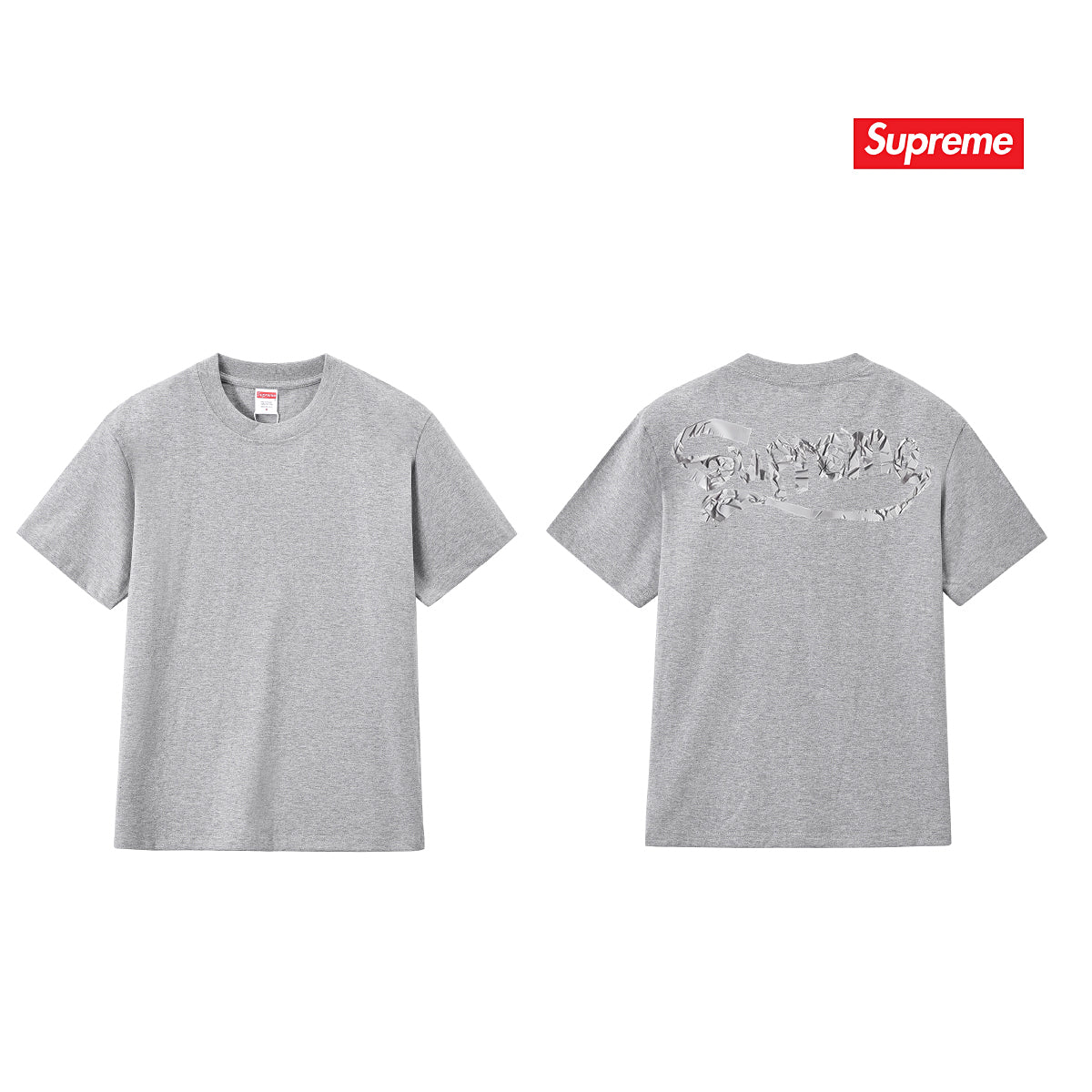 Back Logo Print Unisex Crew Neck T-Shirt