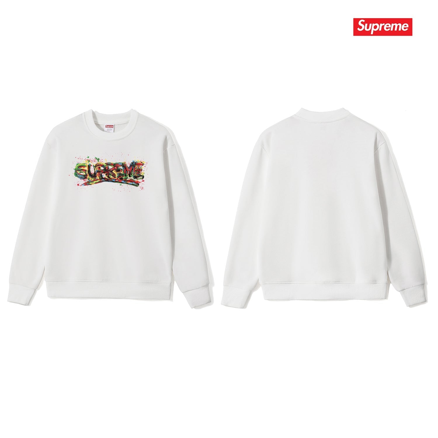 Spray Paint Graffiti Crewneck Sweatshirt