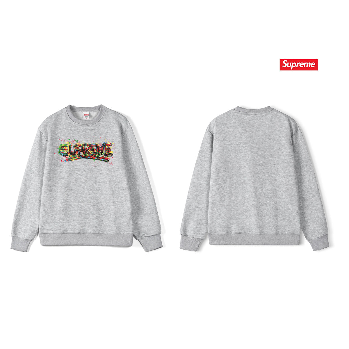 Spray Paint Graffiti Crewneck Sweatshirt