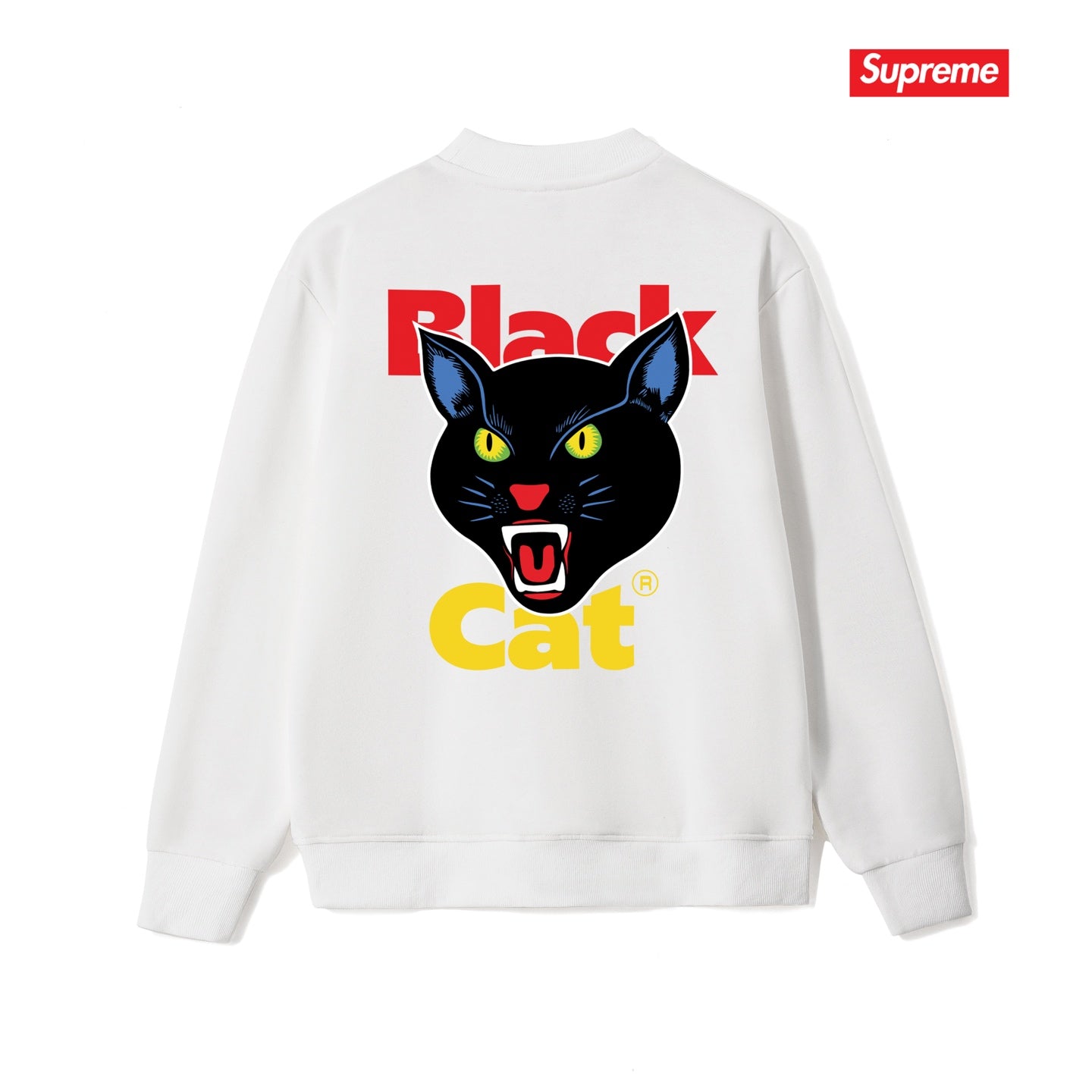Cat Head Logo Crew Neck Sweatshirt