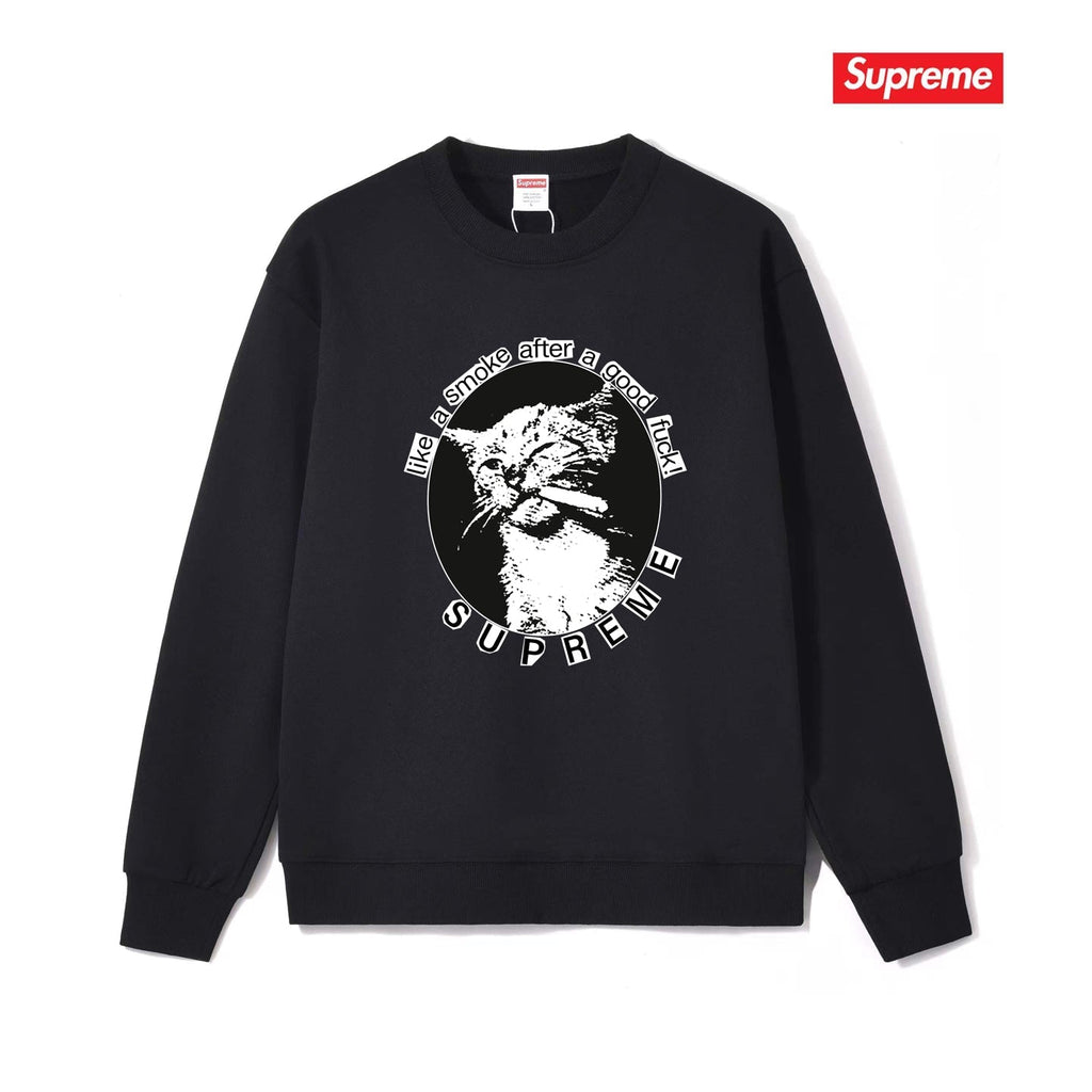 Kitten Graphic Crew Neck Sweatshirt