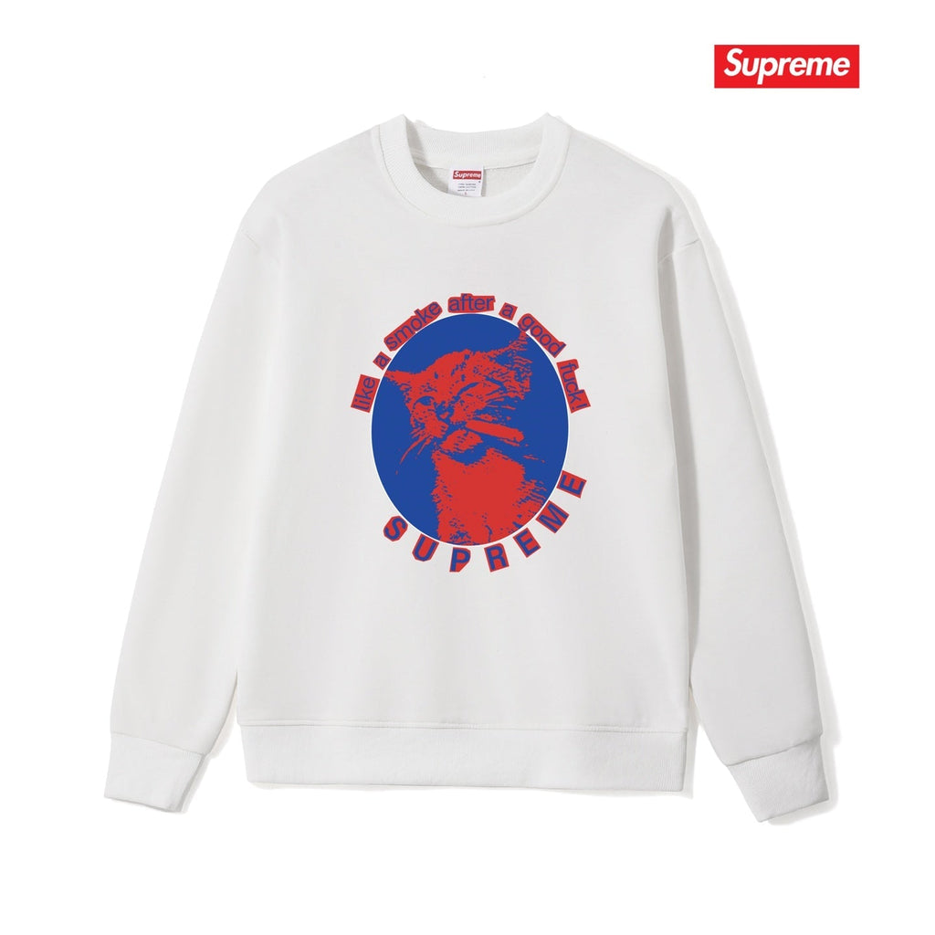 Kitten Graphic Crew Neck Sweatshirt