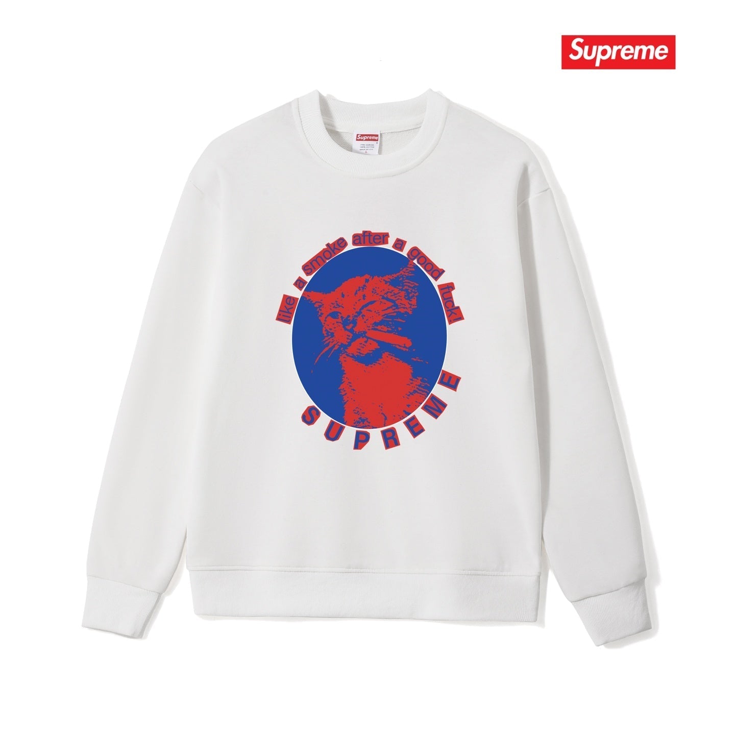 Kitten Graphic Crew Neck Sweatshirt