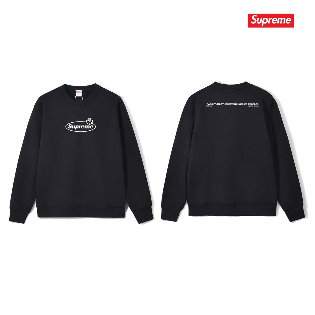 Warning Logo Crew Neck Sweatshirt