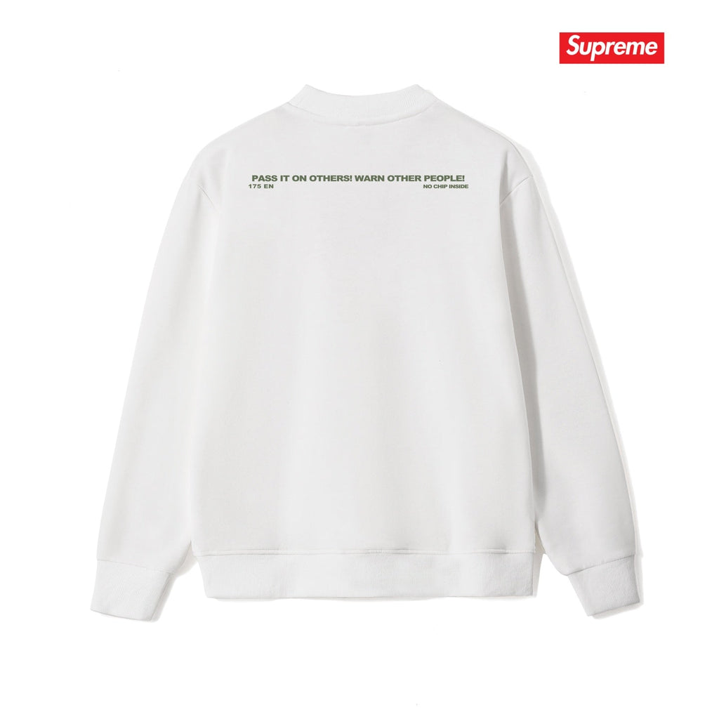 Warning Logo Crew Neck Sweatshirt