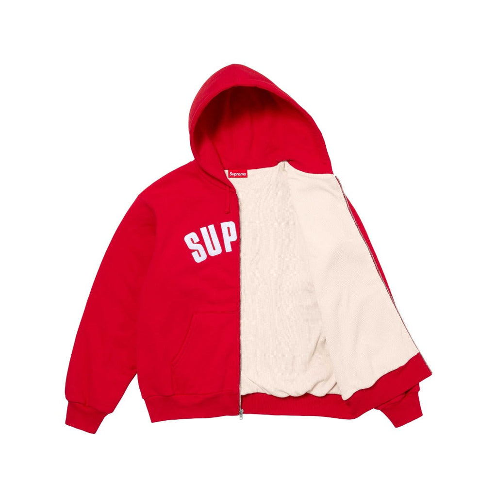 Thermal Waffle Knit Double-Layer Hoodie