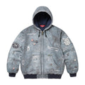 Printed hooded cotton jacket