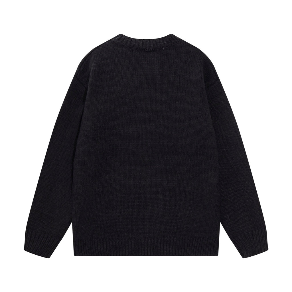 Oversized Letter Print Crewneck Sweatshirt
