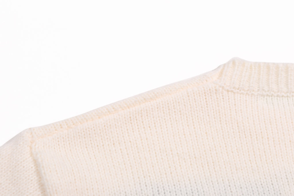 Cat Jacquard Wool Sweater – Apricot