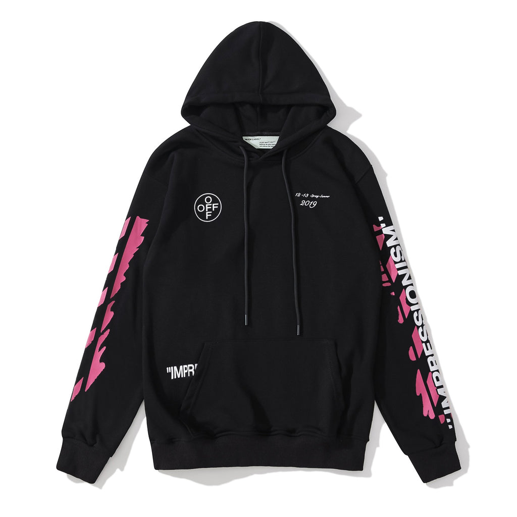 Number Print Pullover Hoodie