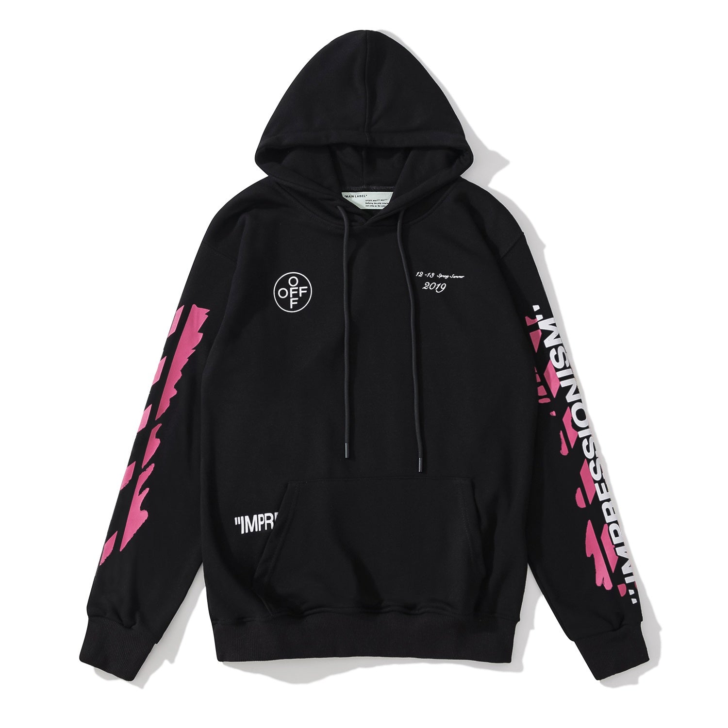 Number Print Pullover Hoodie