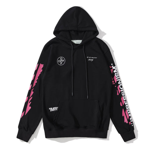Number Print Pullover Hoodie