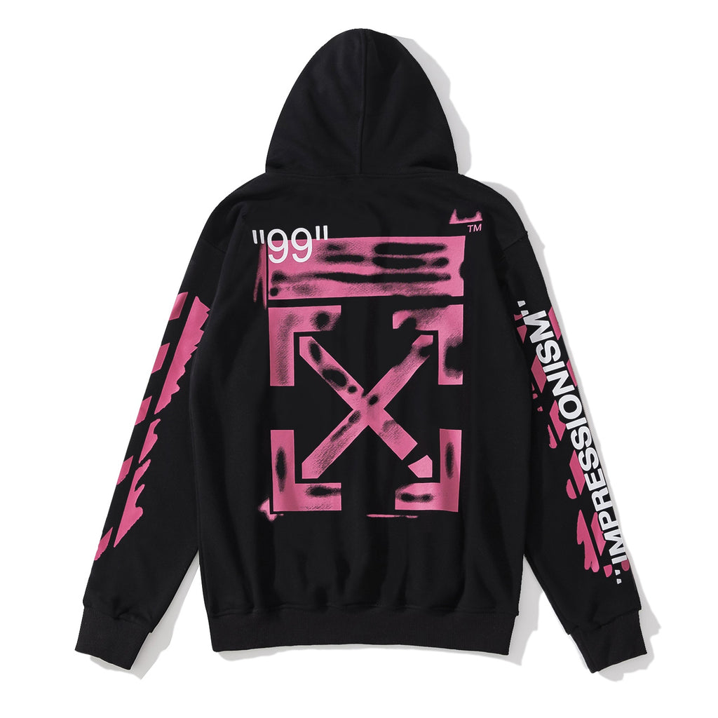 Number Print Pullover Hoodie