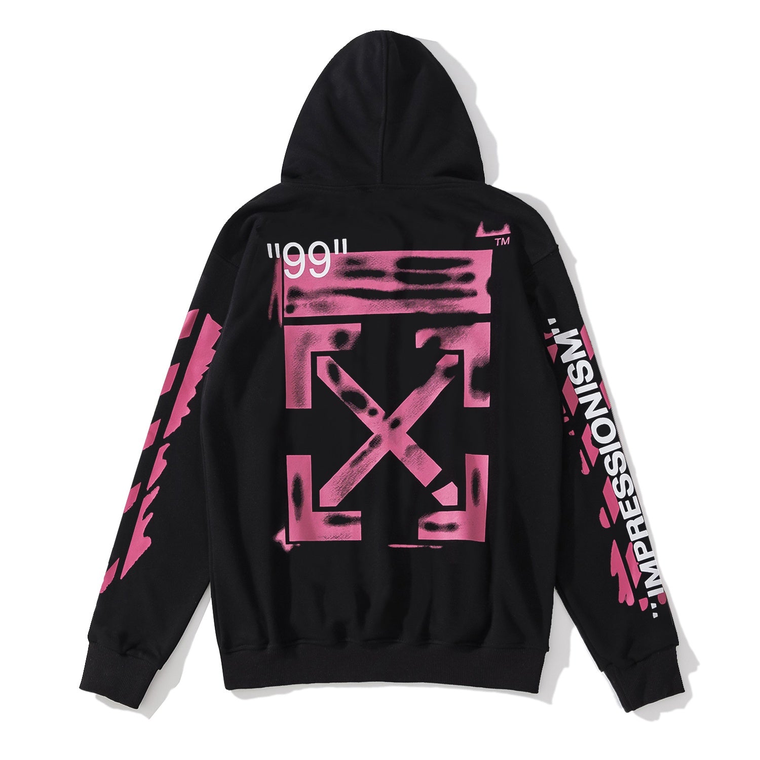 Number Print Pullover Hoodie
