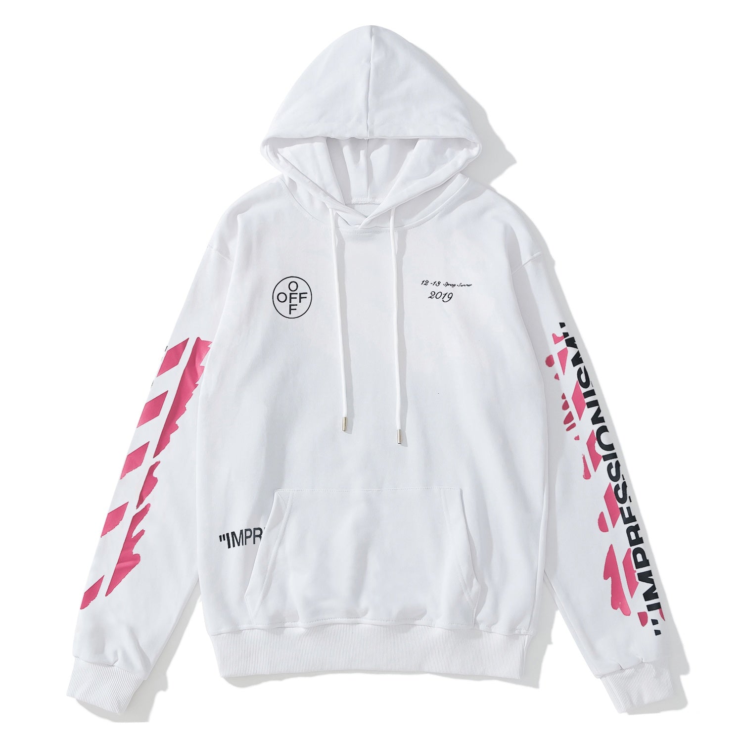 Number Print Pullover Hoodie