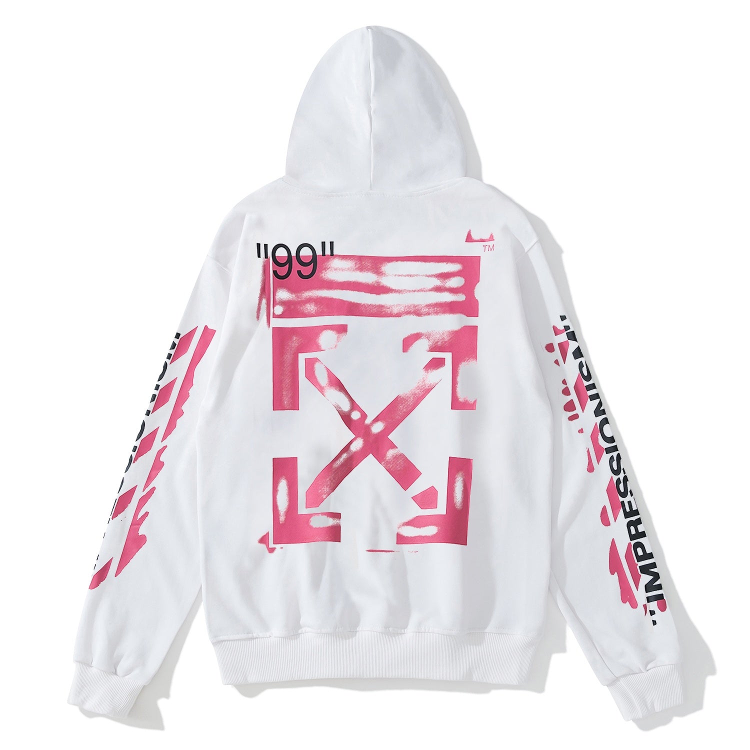 Number Print Pullover Hoodie
