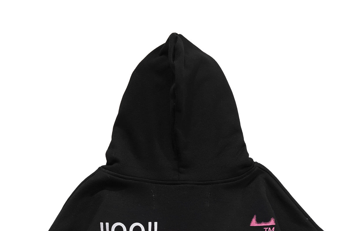 Number Print Pullover Hoodie