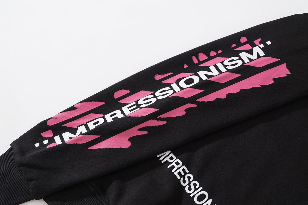 Number Print Pullover Hoodie