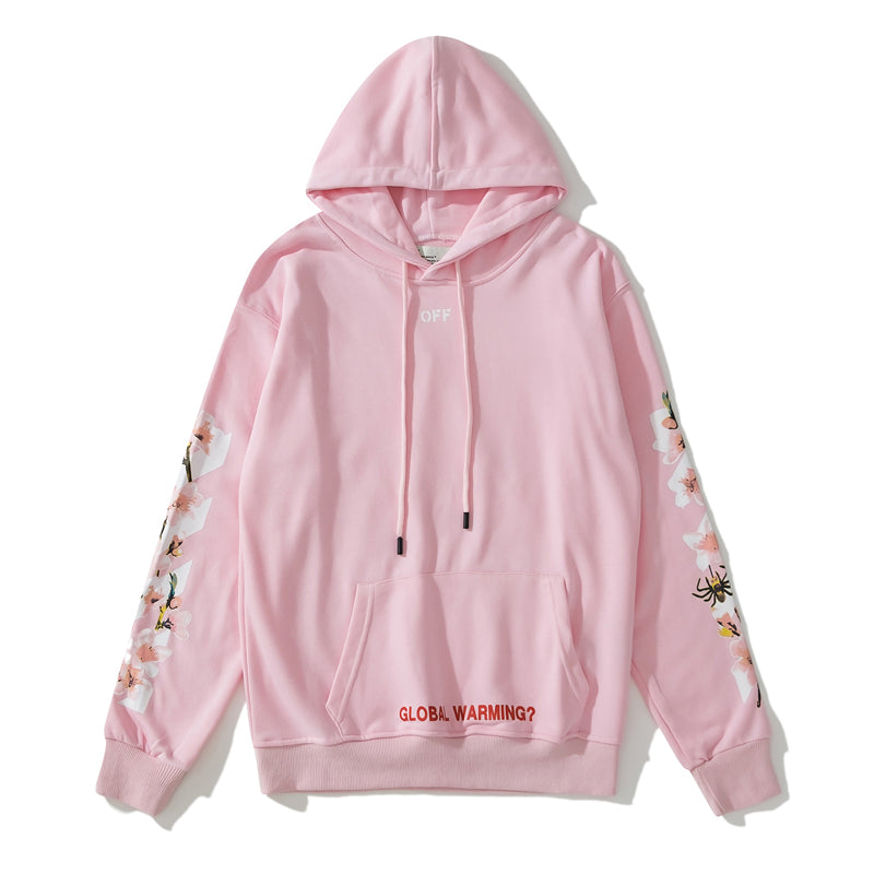 Cherry Blossom Print Pullover Hoodie