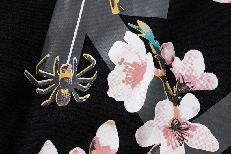 Cherry Blossom Print Pullover Hoodie