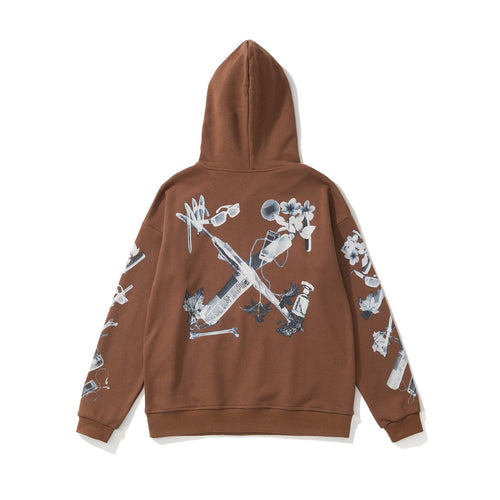 Oversized Pullover Hoodie Light Luxury Station