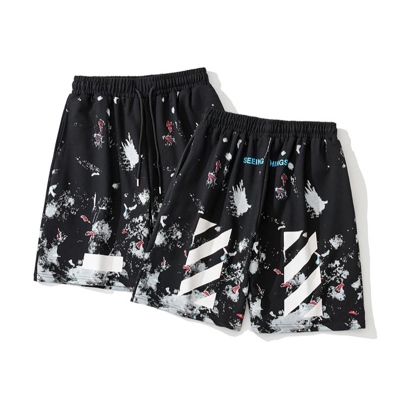 Graphic Print Cotton Shorts