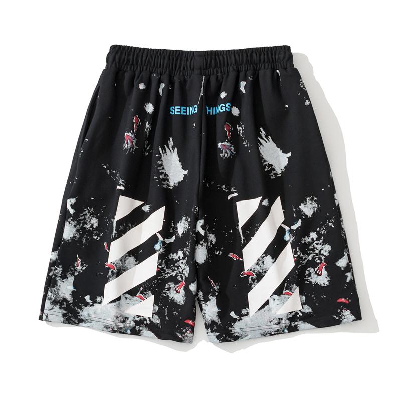 Graphic Print Cotton Shorts