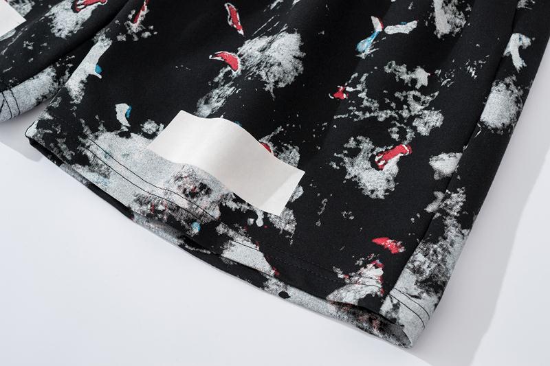 Graphic Print Cotton Shorts