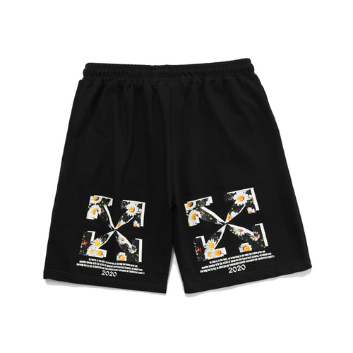 Floral Arrow Print Relaxed Shorts