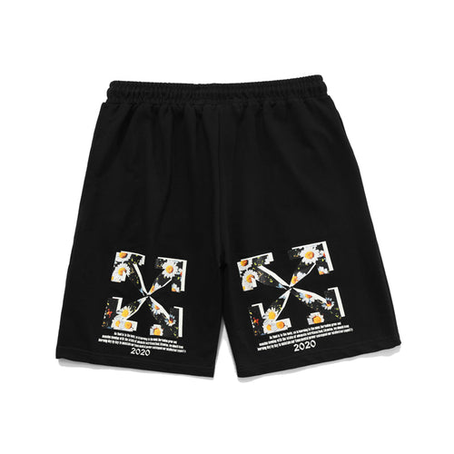 Floral Arrow Print Relaxed Shorts Light Luxury Station