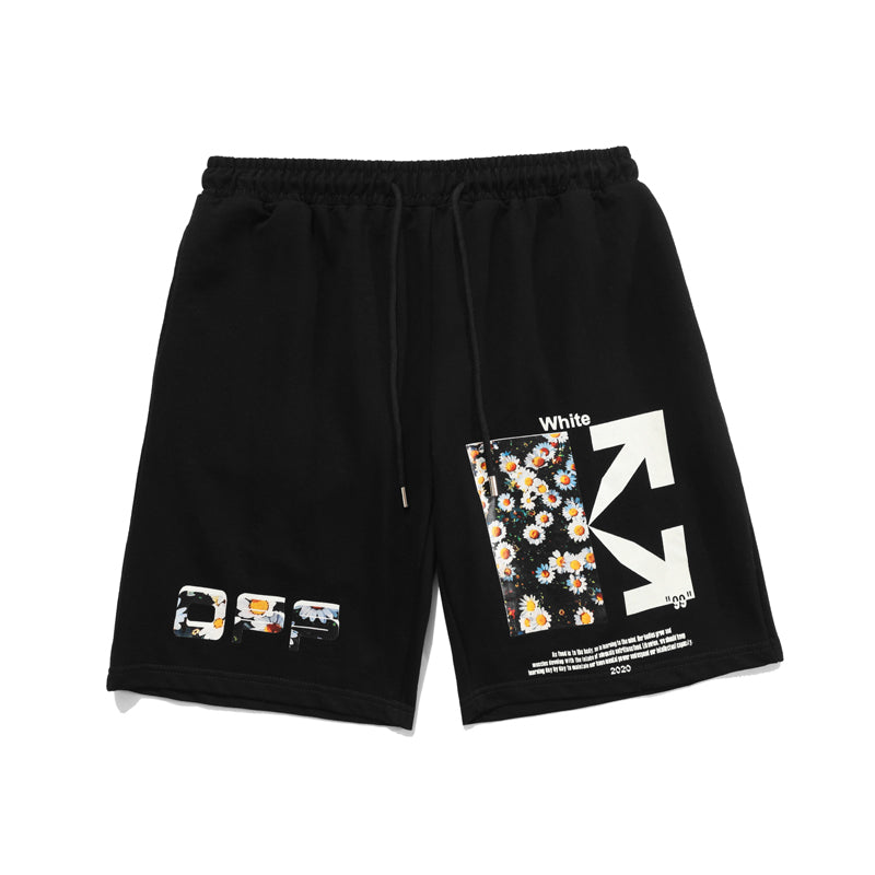 Floral Arrow Print Relaxed Shorts