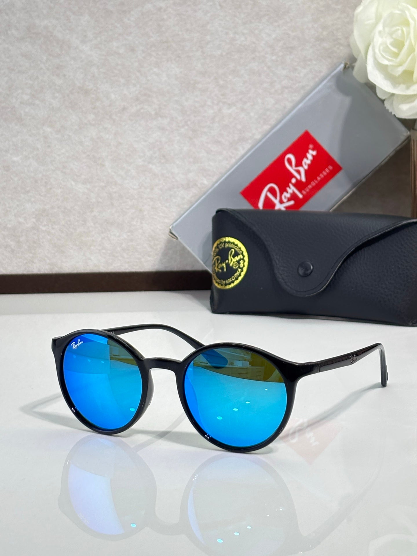 Ray-Ban RB4336-CH Square Sunglasses | Chromance Lens | Acetate Frame | Unisex