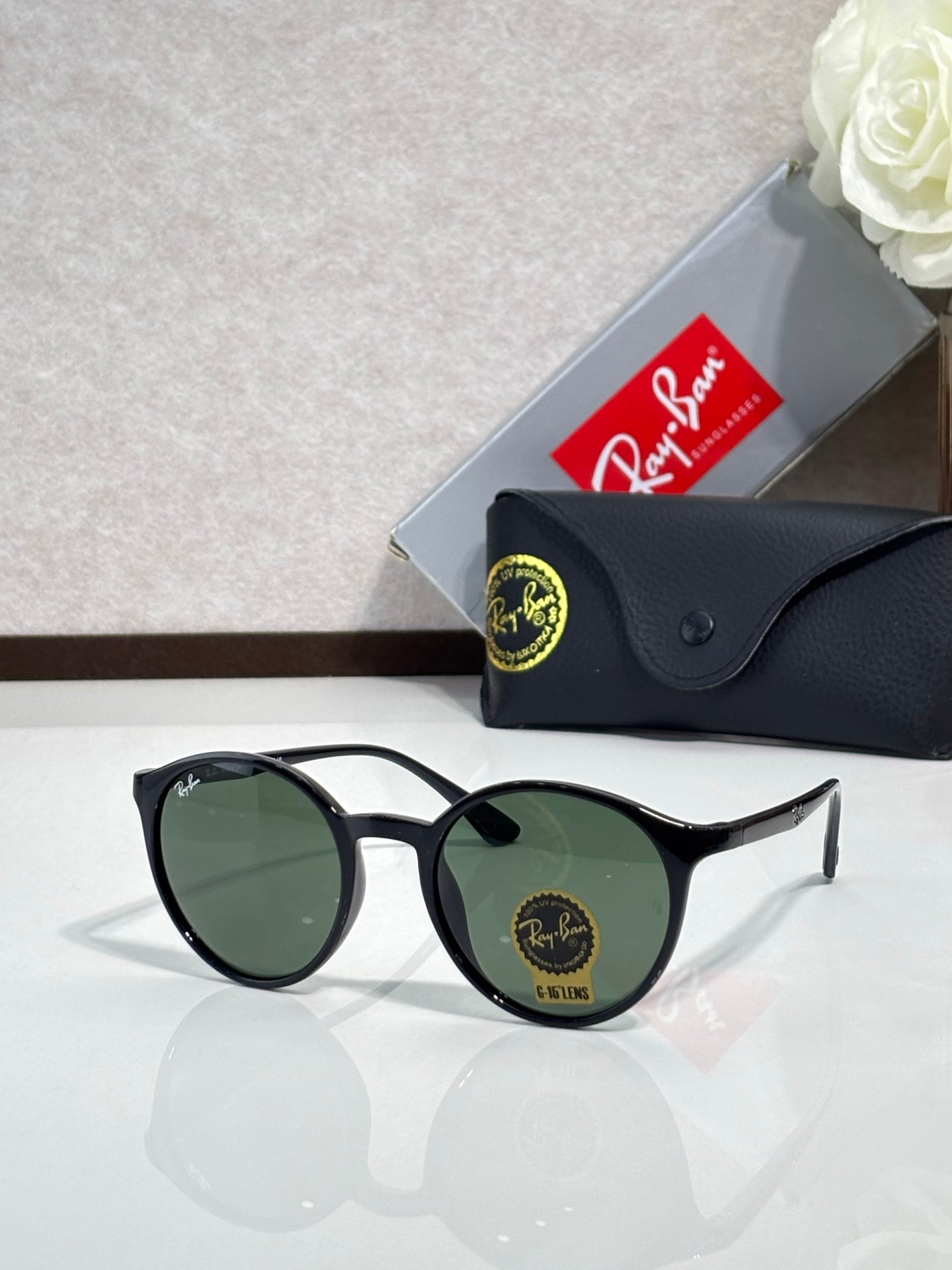 Ray-Ban RB4336-CH Square Sunglasses | Chromance Lens | Acetate Frame | Unisex