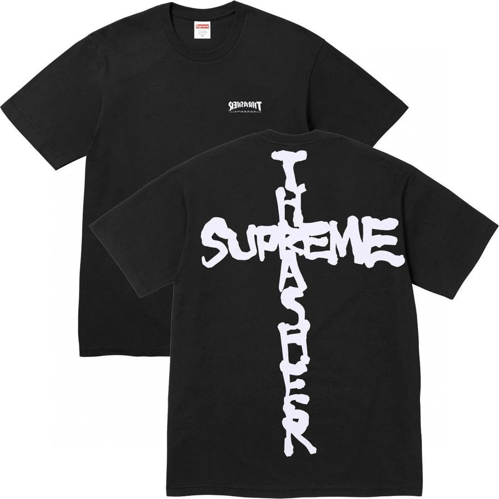 Back Logo Print Unisex Crew Neck T-Shirt